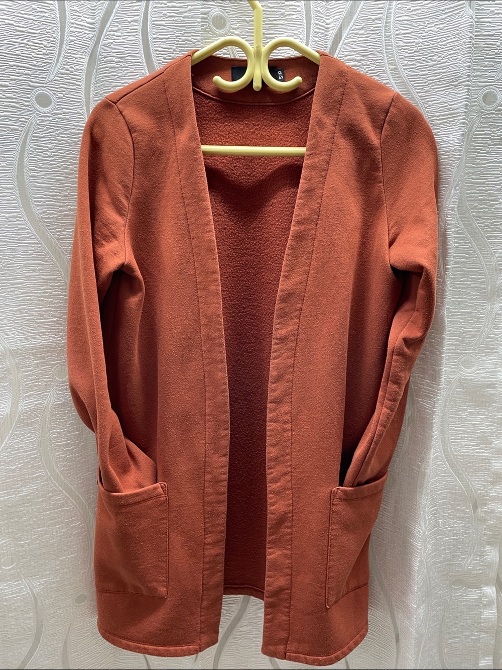 Open-Front Women's Blazer Jacket in Rust Orange